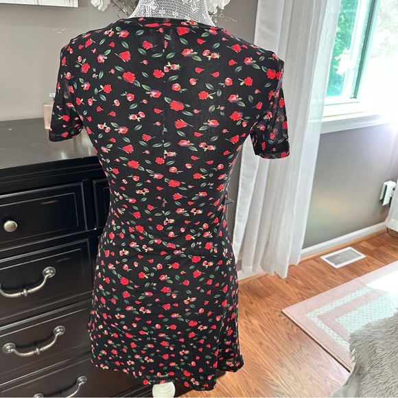 🌹 Princess Polly Sheer Mesh Floral Bodycon Mini Dress – Size 4 (US) - Picture 8 of 14
